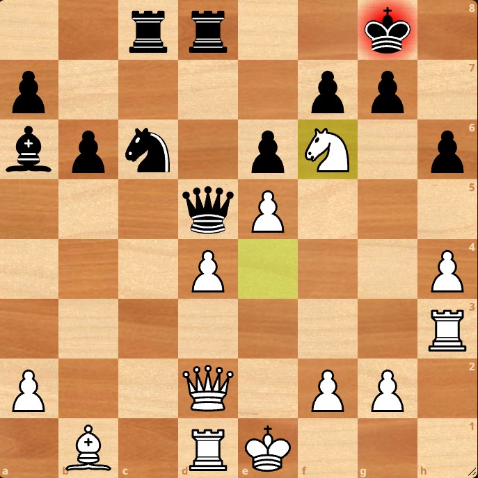 Humpy Koneru vs Nana Dzagnidze position from the 46th Chess Olympiad in Samarkand 2026